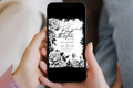 Black and White Affair Birthday Party Invitation | Black and White Flower Invite | Canva Template | Print at Home Invitation | Design #147