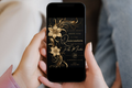 Black and Gold Flower Quinceañera Party Invitation | Canva Template | Print at Home Invitation | Design #159