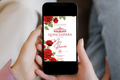Red Rose Quinceañera Party Invitation | Canva Template | Print at Home Invitation | Design #166