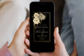 Black and White Flower Quinceañera Party Invitation | Canva Template | Print at Home Invitation | Design #177
